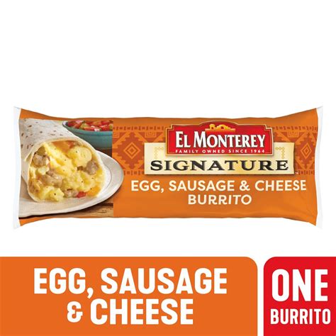 El Monterey®️ Signature Single Serve Egg, Sausage & Cheese Burritos ...