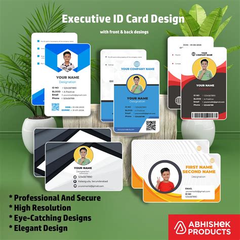 CorelDraw 11 ID Card Templates - 100 Editable Employee Badge Designs ...