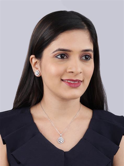 Classic CZ Pendant Set – Anasuya Jewels