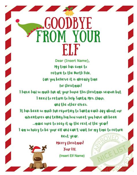 Elf Goodbye Template - Social Media Template