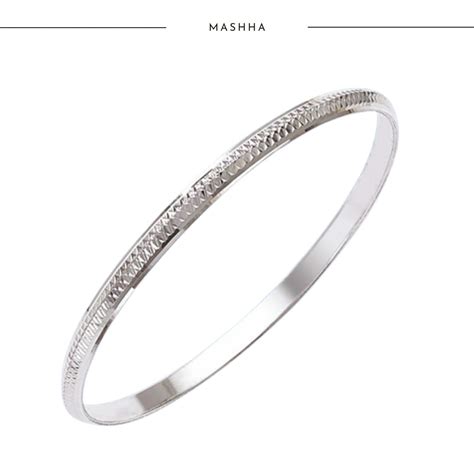 Silver Men's Kada – Classic Textured Finish – Mashha