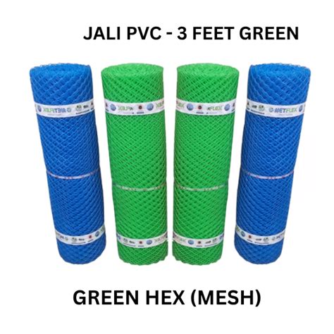 JALI PVC 3FT GREEN HEX (MESH) - RV HARDWAREWALA