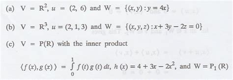 Inner Product spaces - Orthonormal projection