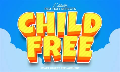 Simple bold cartoon text effect | Free PSD