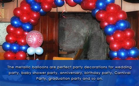 Party Propz 51Pcs Thicken Metallic Balloons Shiny Birthday Balloons ...