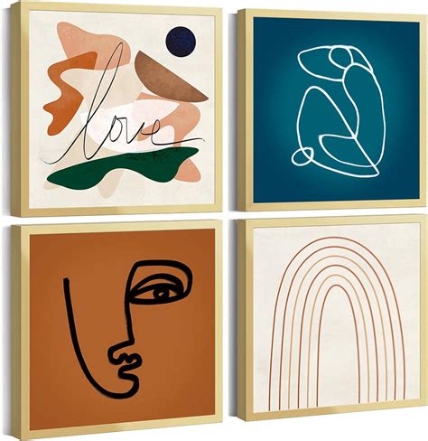 Buy Large Boho Canvas Wall Art Geometric Picture for Living Room ...