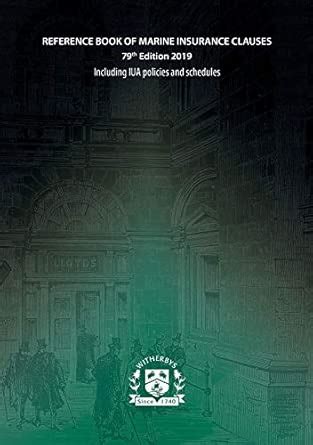 Buy Reference Book of Marine Insurance Clauses, 79th Edition Book ...