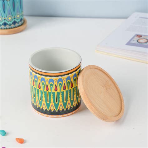 Beaming Green Ceramic Planter With Coaster Online - Premium Planter ...