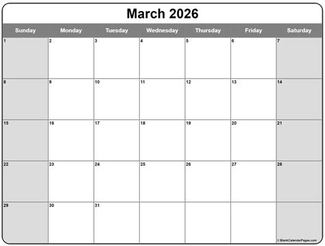 March 2026 calendar | free printable calendars