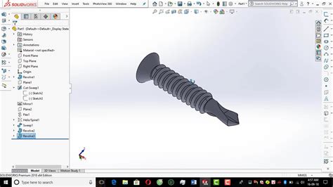 Image result for SolidWorks Create Screw-Thread