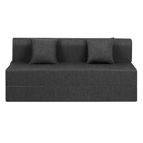 Urban Decor Sofa Cum Bed | Black, 4 X 6 Feet, 2- Seater | Folding Sofa ...