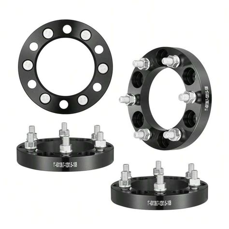 1" 6"X5.5" Forged Wheel Spacers - Set Of 4 Black 6-Lug Adapters For ...