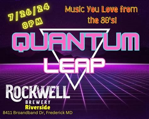 Quantum Leap 80s Dance Band LIVE @ Rockwell Riverside, 8411 Broadband ...
