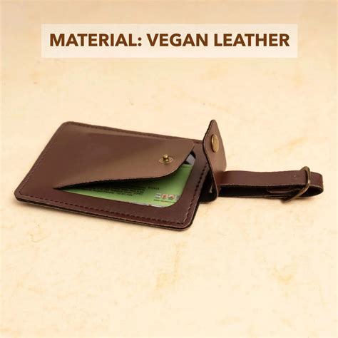 Buy Personalised Leather Luggage/Baggage Tag - Brown | The Zappy Box