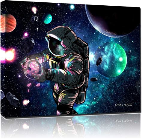 Sosolong Planet Astronaut Canvas Wall Art,outer India | Ubuy