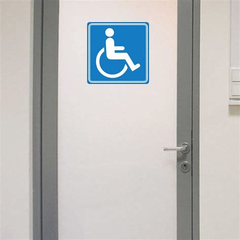 Buy Handicap Sign Sticker - (Pack of 12) 6 x 6 Large Disable Disability ...