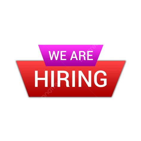 We Are Hiring Label Banner Poster Job Recruitment, We Are Hiring Banner ...