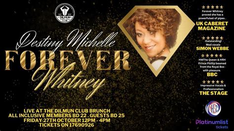 Destiny Michelle Forever Whitney Tribute Brunch In Bahrain, Dilmun Club ...