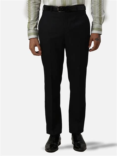 Men Blue Smart Fit Structure Polyester Blend Trouser – MyRaymond