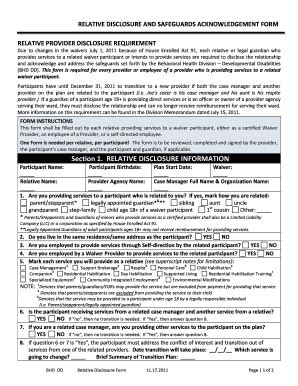 Fillable Online relative disclosure and safeguards - Wyoming Department ...