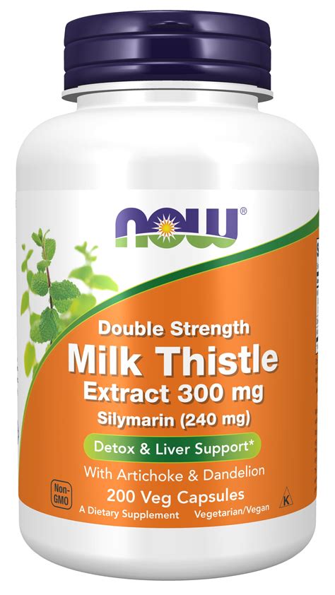 NOW Supplements, Milk Thistle Extract, Double Strength 300 mg ...