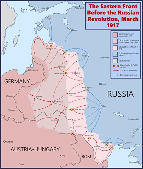 Image result for WW1 Eastern Front Map
