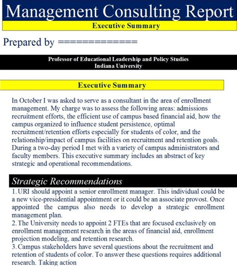 Image result for Summary Report Example