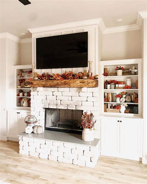 Stone Fireplace with Built Ins on Each Side - Soul & Lane