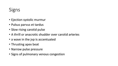 Aortic stenosis | PPTX
