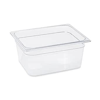Rubbermaid FG125P00CLR Insert Pan 1/2 Size Cold 6 In Deep Clear, 12.81 ...