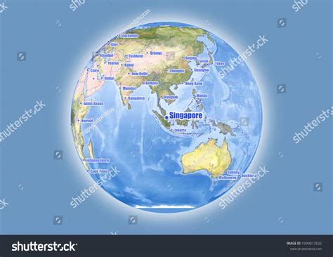 Singapore In World Map Map Map Of Singapore In World Map