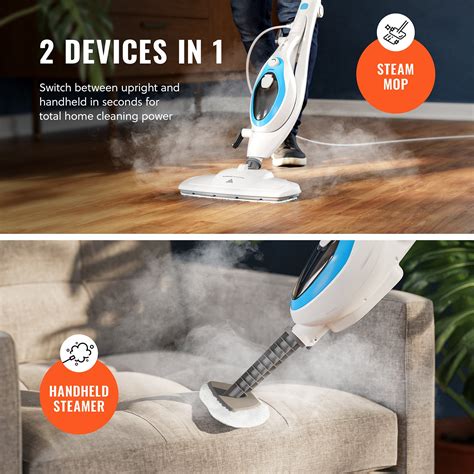 PurSteam 12-in-1 Steam Mop, Floor Steamer with Detachable Handheld Ste