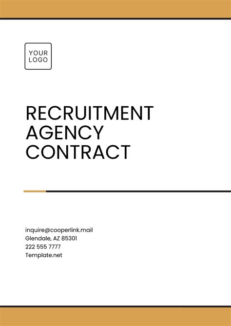 Free Recruitment Agreement Templates, Editable and Printable