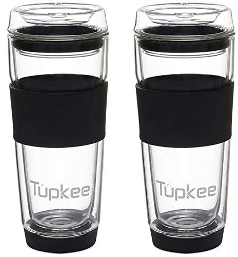 Buy Tupkee Double Wall Glass Tumbler - All Glass Reusable Insulated Tea ...