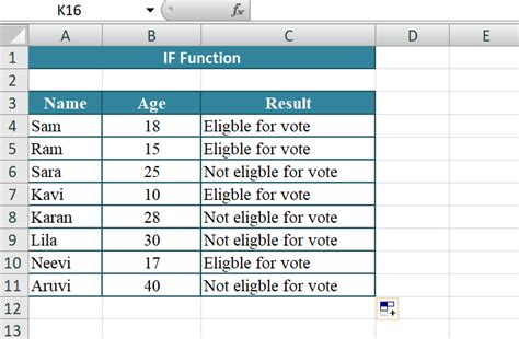 Lesson On If Functions in Excel 的图像结果