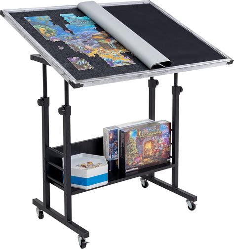 Amazon.com: Becko US 1500 Piece Tilting Jigsaw Puzzle Table with Cover ...