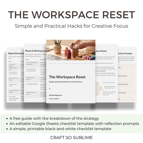 The Workspace Reset - Simple and Practical Hacks for Creative Focus ...