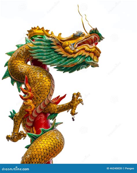 Old Chinese Dragon Statue stock photo. Image of east - 46240828