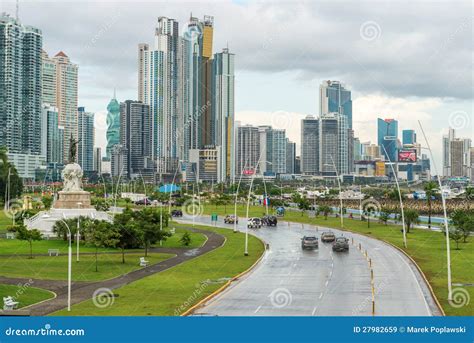 Panama City Downtown Skyline Editorial Stock Image - Image of scene ...
