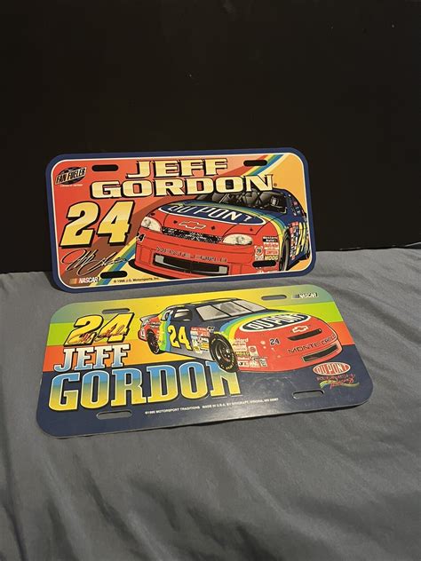 Jeff Gordon License Plastic License Plates (2) | eBay
