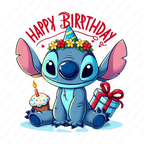 Birthday Stitch PNG, Happy Birthday Stitch PNG, Cute Stitch Clipart ...