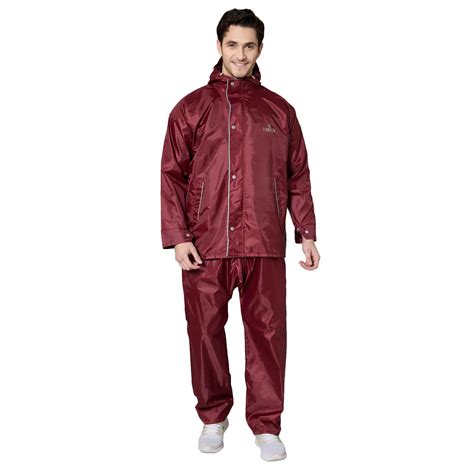 THE CLOWNFISH Rain Coat for Men Waterproof Raincoat with Pants Polyest ...