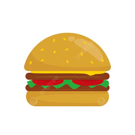 Hamburgeer Clipart Transparent PNG Hd, Burger Vector Illustration ...
