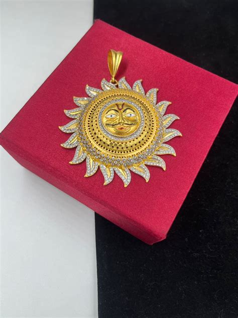 1 GRAM GOLD FORMING SURYA PENDANT FOR MEN DESIGN A-136 – Radhe Imitation
