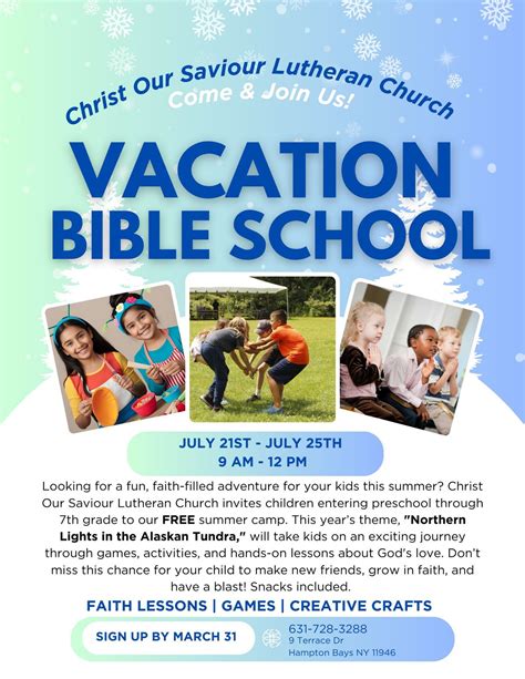 Vacation Bible School , 9 Terrace Drive, Hampton Bays, NY, United ...