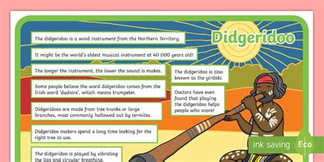 Didgeridoo Poster | Display | Twinkl | Eco Version Available
