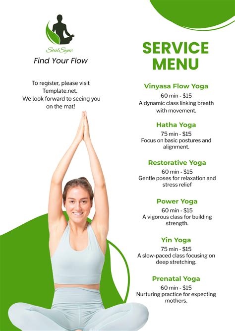 Free Salon Menu Templates, Editable and Printable