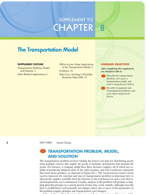 Image result for Transportation Model Example