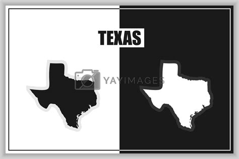 Flat style map of State of Texas, USA. Texas outline. Vector illustration by Vector-Up Vectors ...