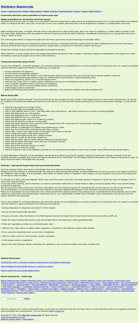 Unmanned machinery space operations on board cargo ship - safety ...